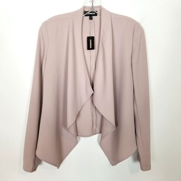 Express Women Crepe Open Front Blazer Sz S Blush Pink Party Office - Picture 1 of 6